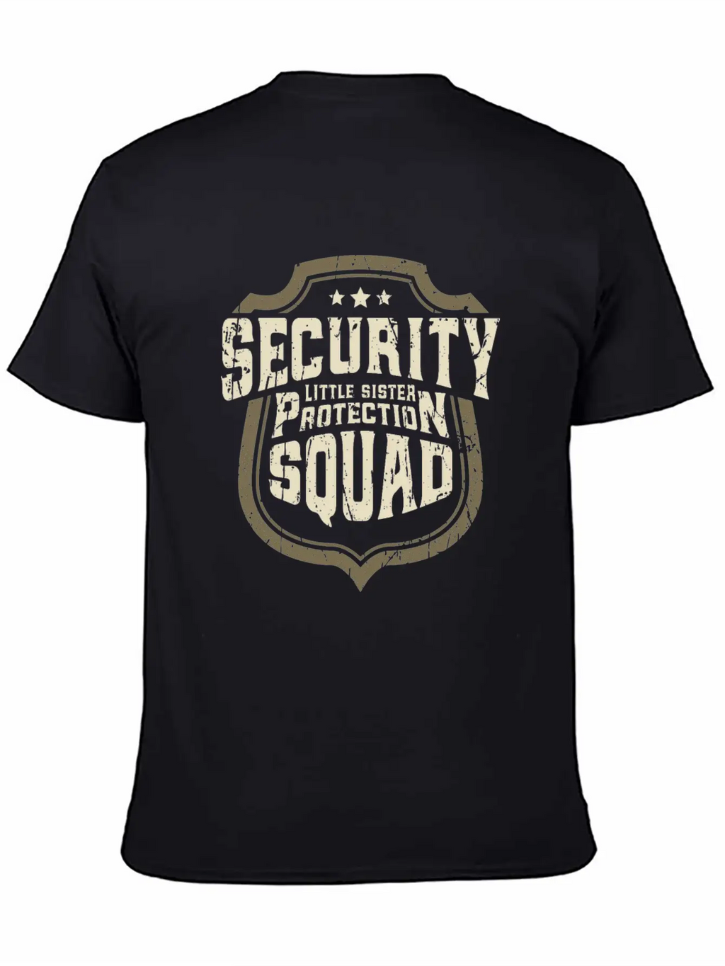 Security - Little Sister Protection Squad - Sister Breathable Soft Cotton T-Shirt – Timeless Casual Look