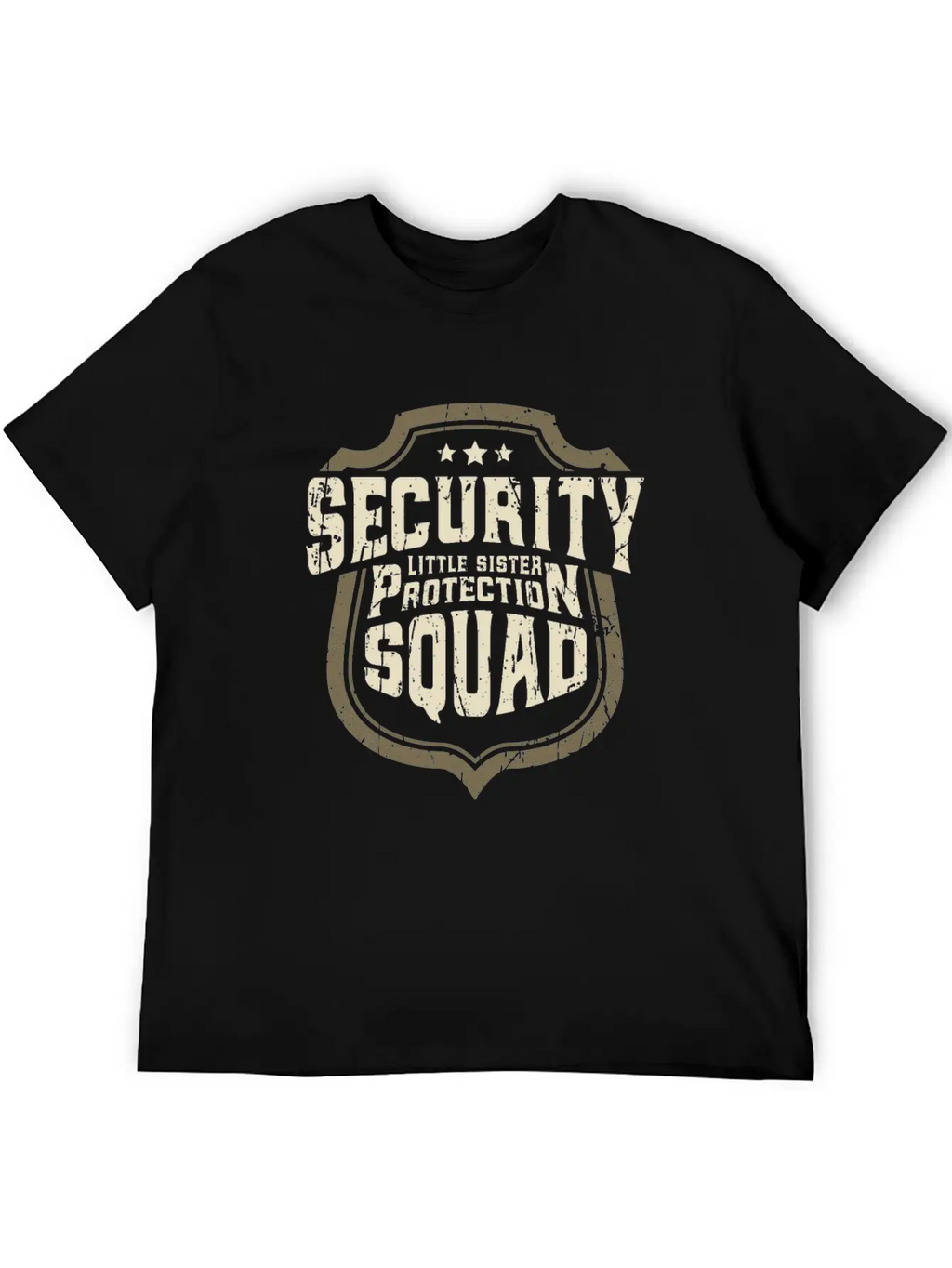 Security - Little Sister Protection Squad - Sister Breathable Soft Cotton T-Shirt – Timeless Casual Look