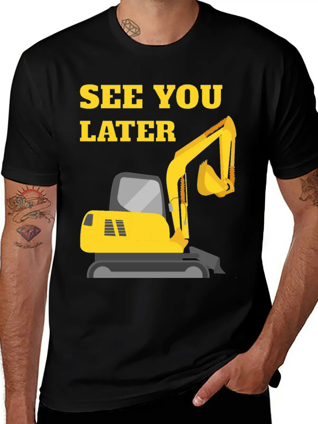 See You Later Excavator II - Toddler Boys Kids Timeless Short Sleeve Tee – Comfy And Minimalist Design
