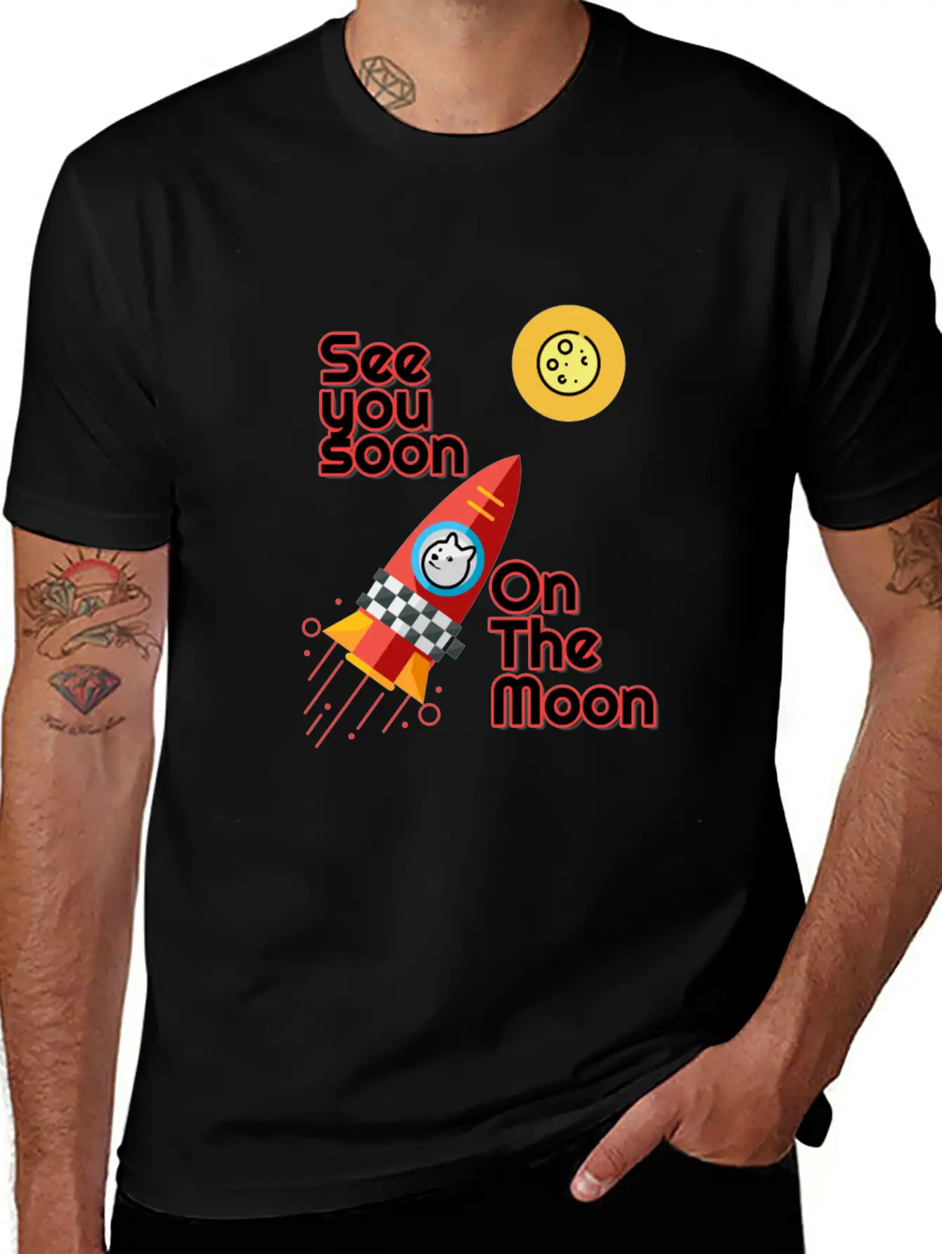 See You Soon On The Moon.See You On The Moon. Classic Cotton Tee – Unisex Comfort For Any Season