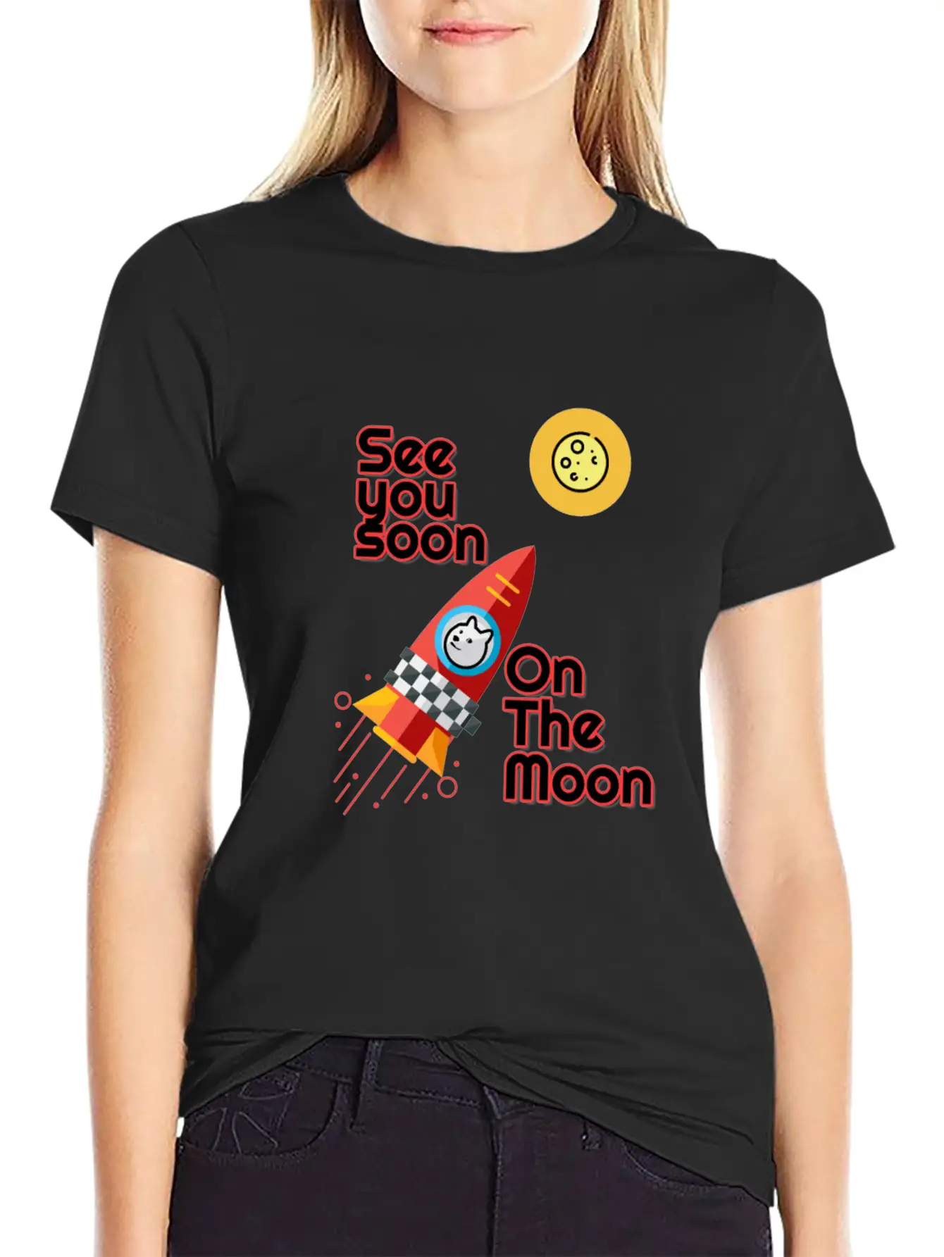 See You Soon On The Moon.See You On The Moon. Classic Cotton Tee – Unisex Comfort For Any Season