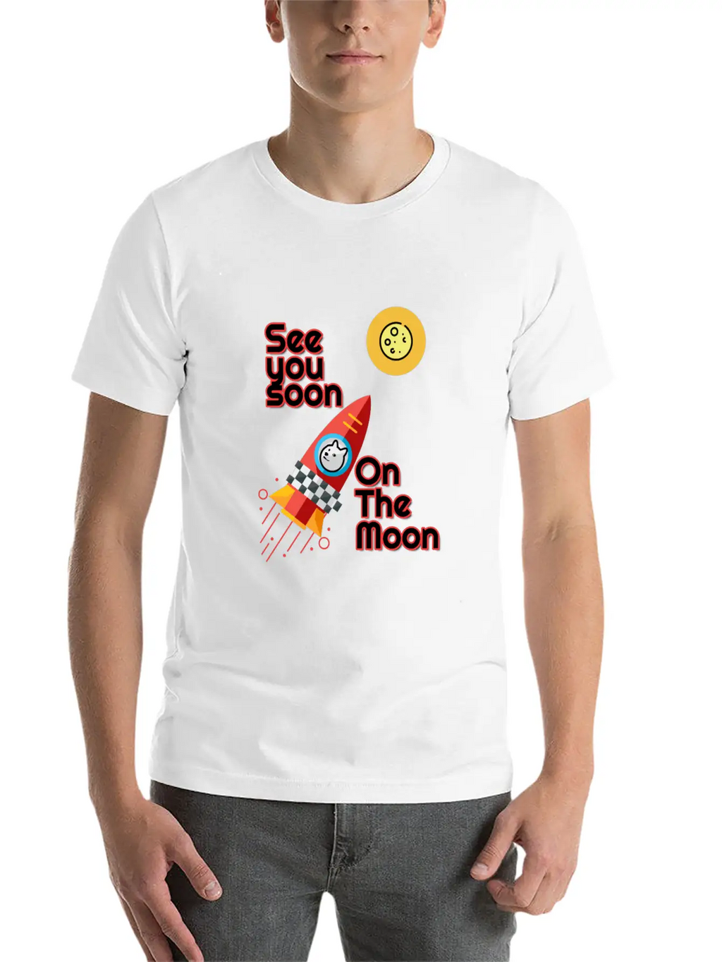 See You Soon On The Moon.See You On The Moon. Classic Cotton Tee – Unisex Comfort For Any Season