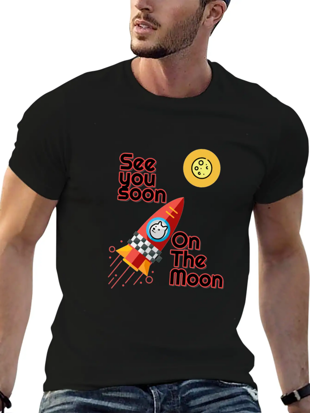 See You Soon On The Moon.See You On The Moon. Classic Cotton Tee – Unisex Comfort For Any Season