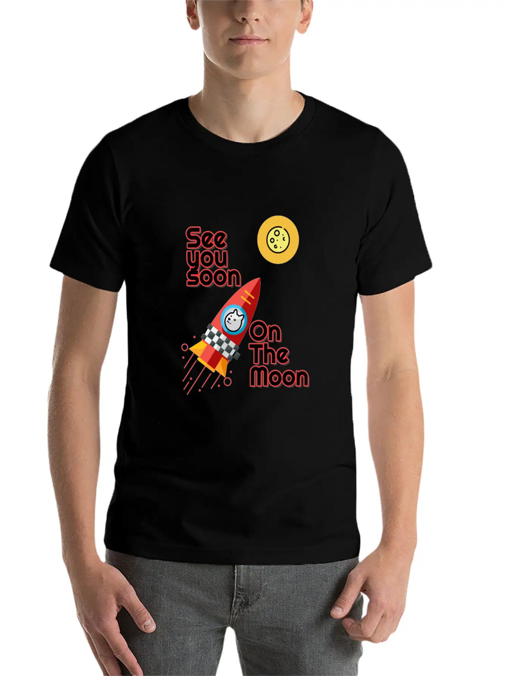See You Soon On The Moon.See You On The Moon. Classic Cotton Tee – Unisex Comfort For Any Season