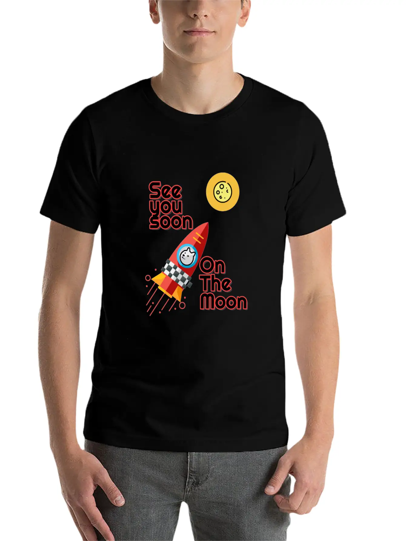 See You Soon On The Moon.See You On The Moon. Classic Cotton Tee – Unisex Comfort For Any Season