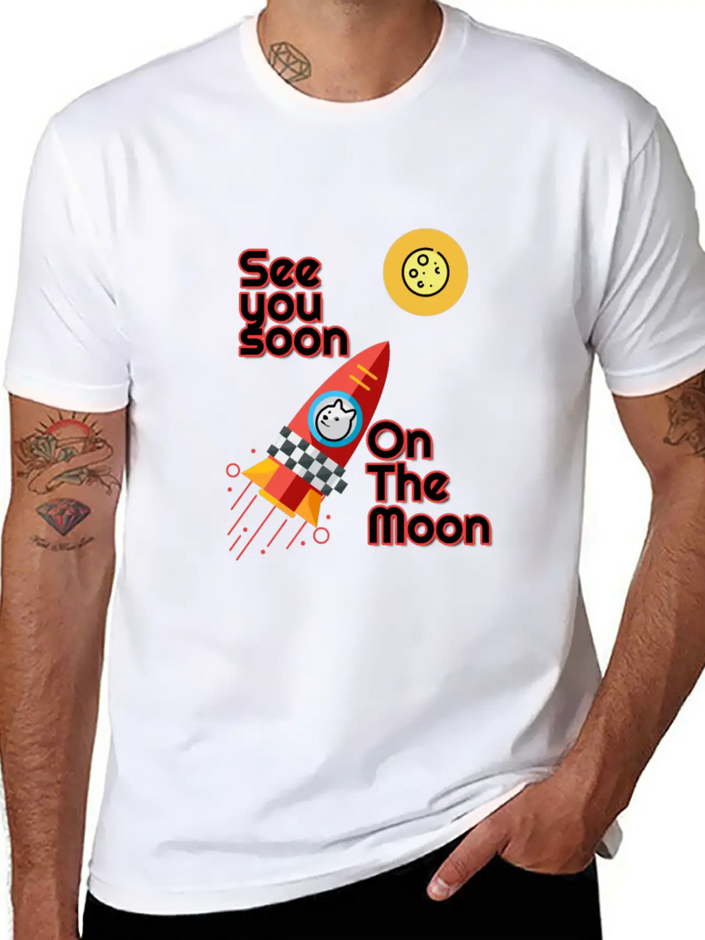 See You Soon On The Moon.See You On The Moon. Classic Cotton Tee – Unisex Comfort For Any Season