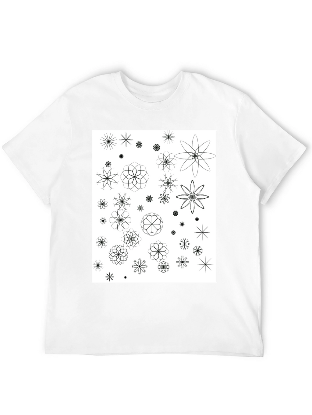 Floral Pattern Black T-Shirt | Trendy Mens Tee