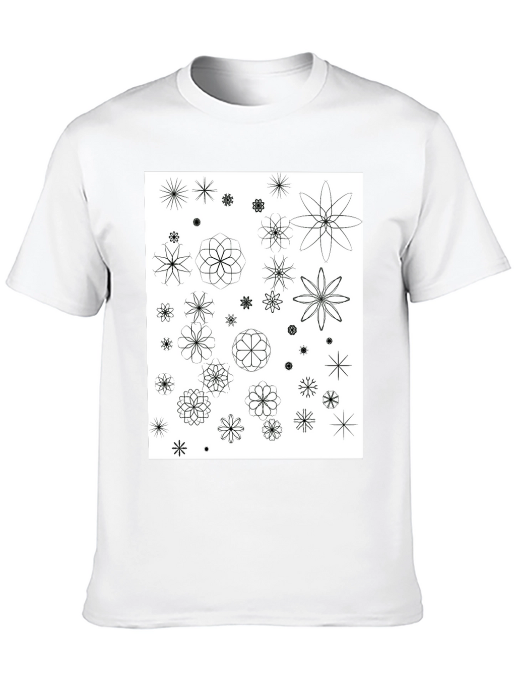Floral Pattern Black T-Shirt | Trendy Mens Tee