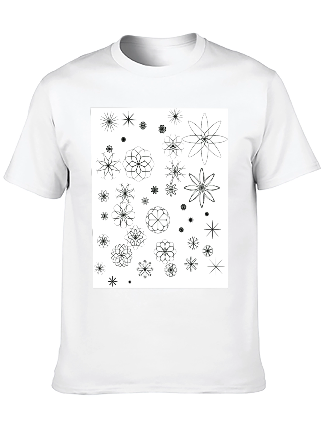 Floral Pattern Black T-Shirt | Trendy Mens Tee