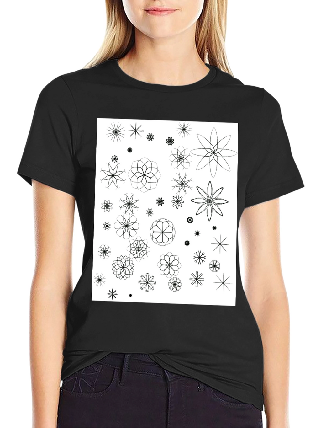 Floral Pattern Black T-Shirt | Trendy Mens Tee