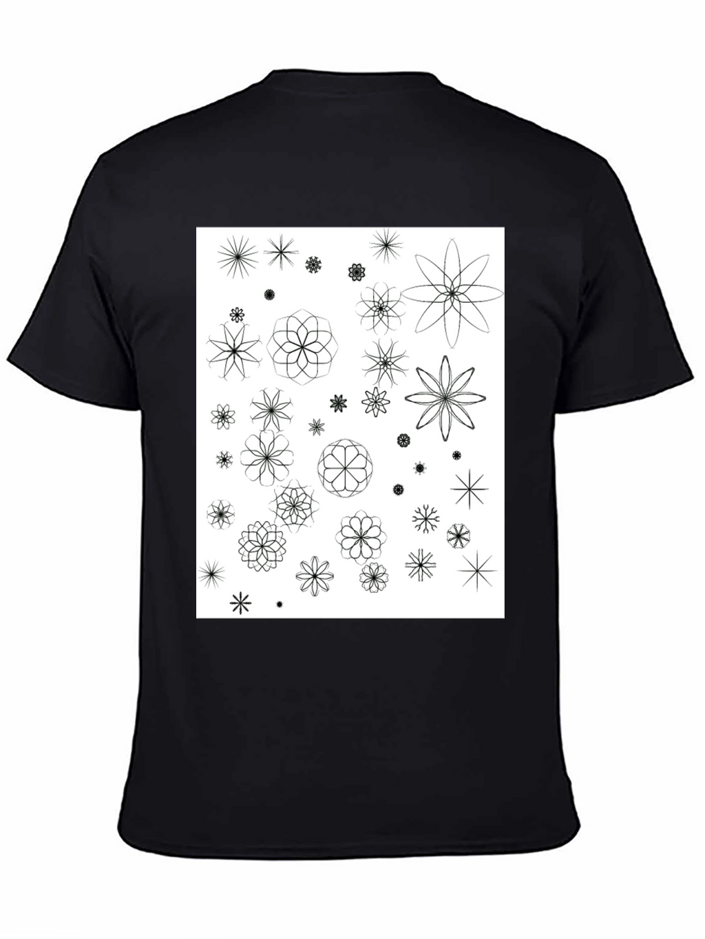 Floral Pattern Black T-Shirt | Trendy Mens Tee