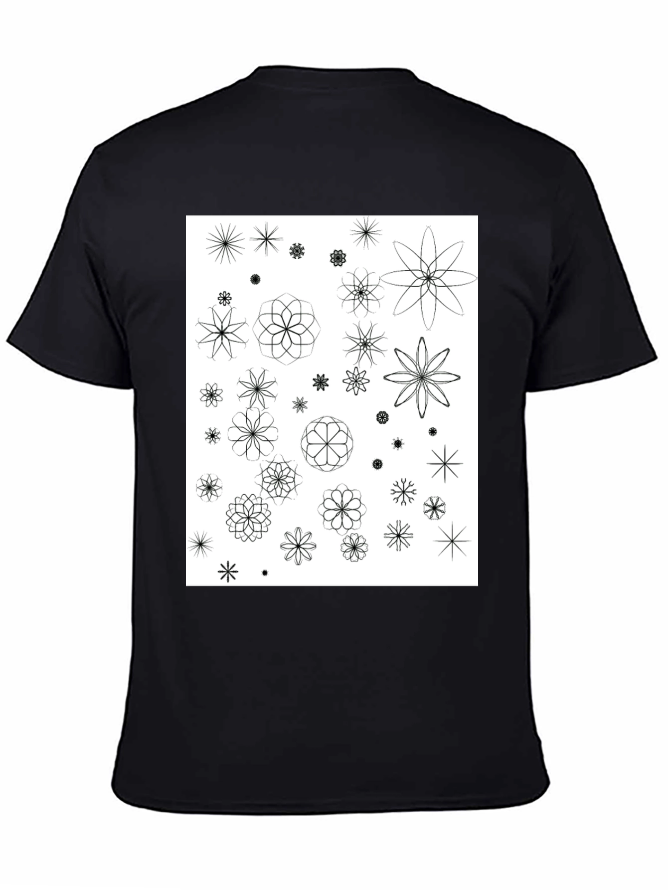 Floral Pattern Black T-Shirt | Trendy Mens Tee