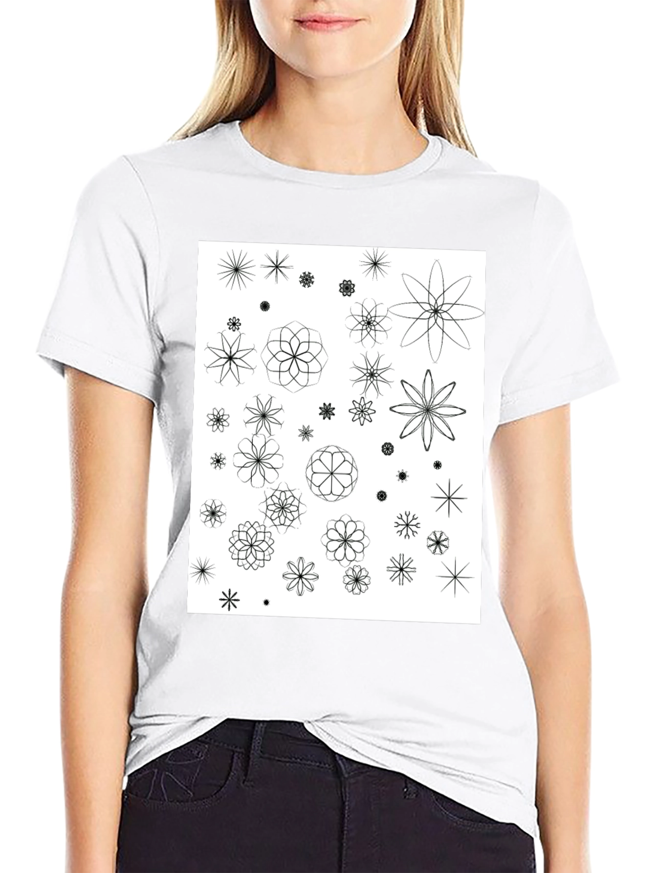 Floral Pattern Black T-Shirt | Trendy Mens Tee