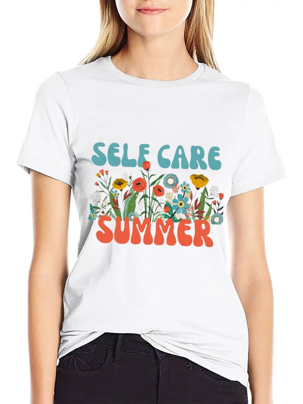 Self Care Summer Basic Graphic T-Shirt – Daily Comfort In Soft Cotton