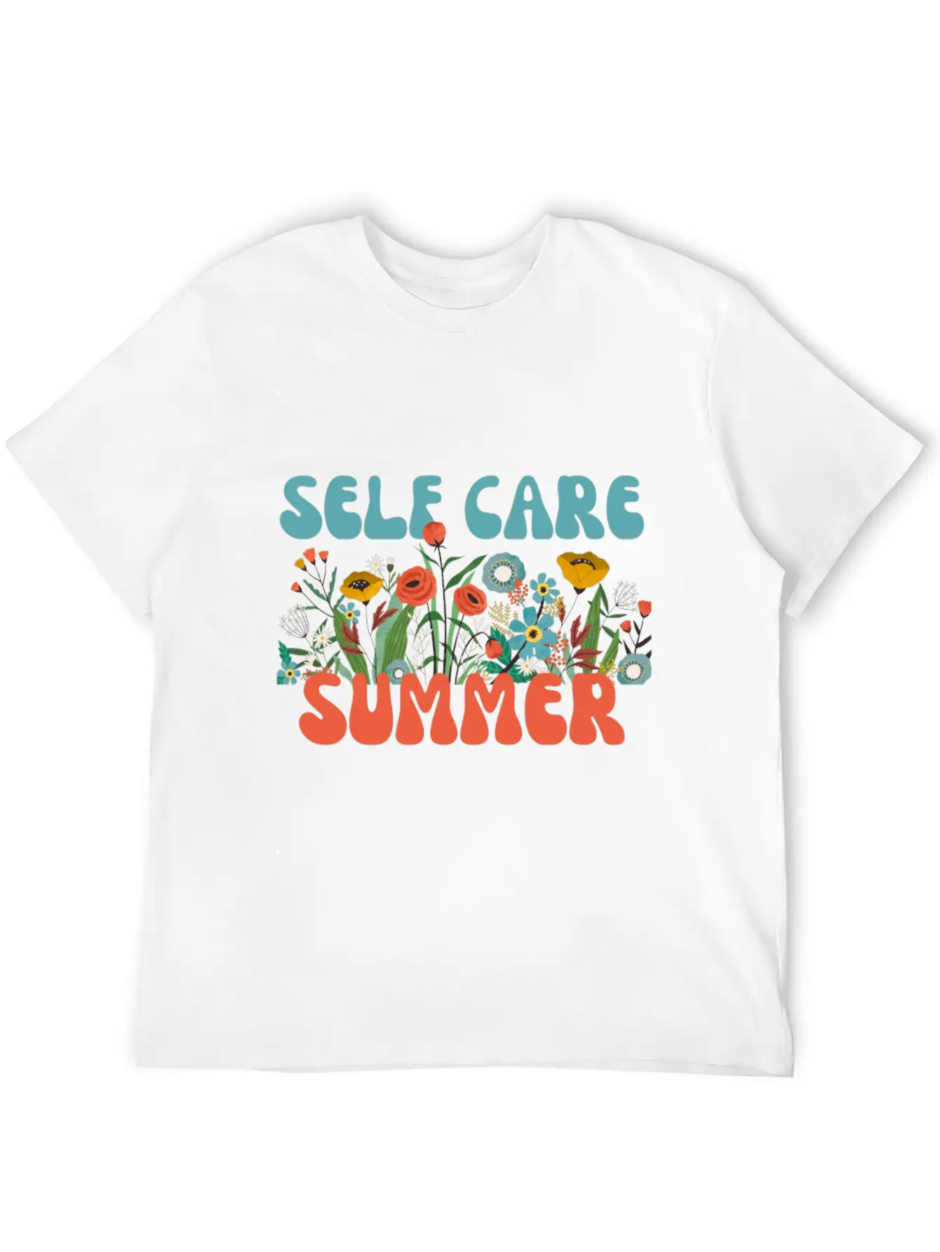 Self Care Summer Basic Graphic T-Shirt – Daily Comfort In Soft Cotton