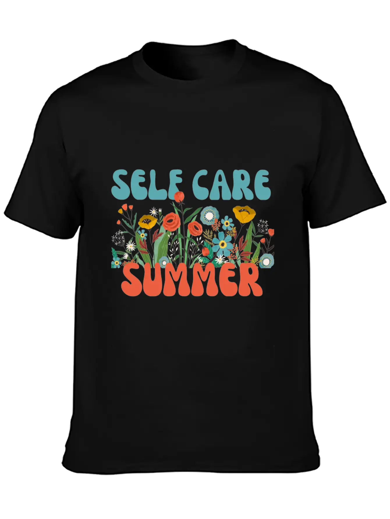 Self Care Summer Basic Graphic T-Shirt – Daily Comfort In Soft Cotton
