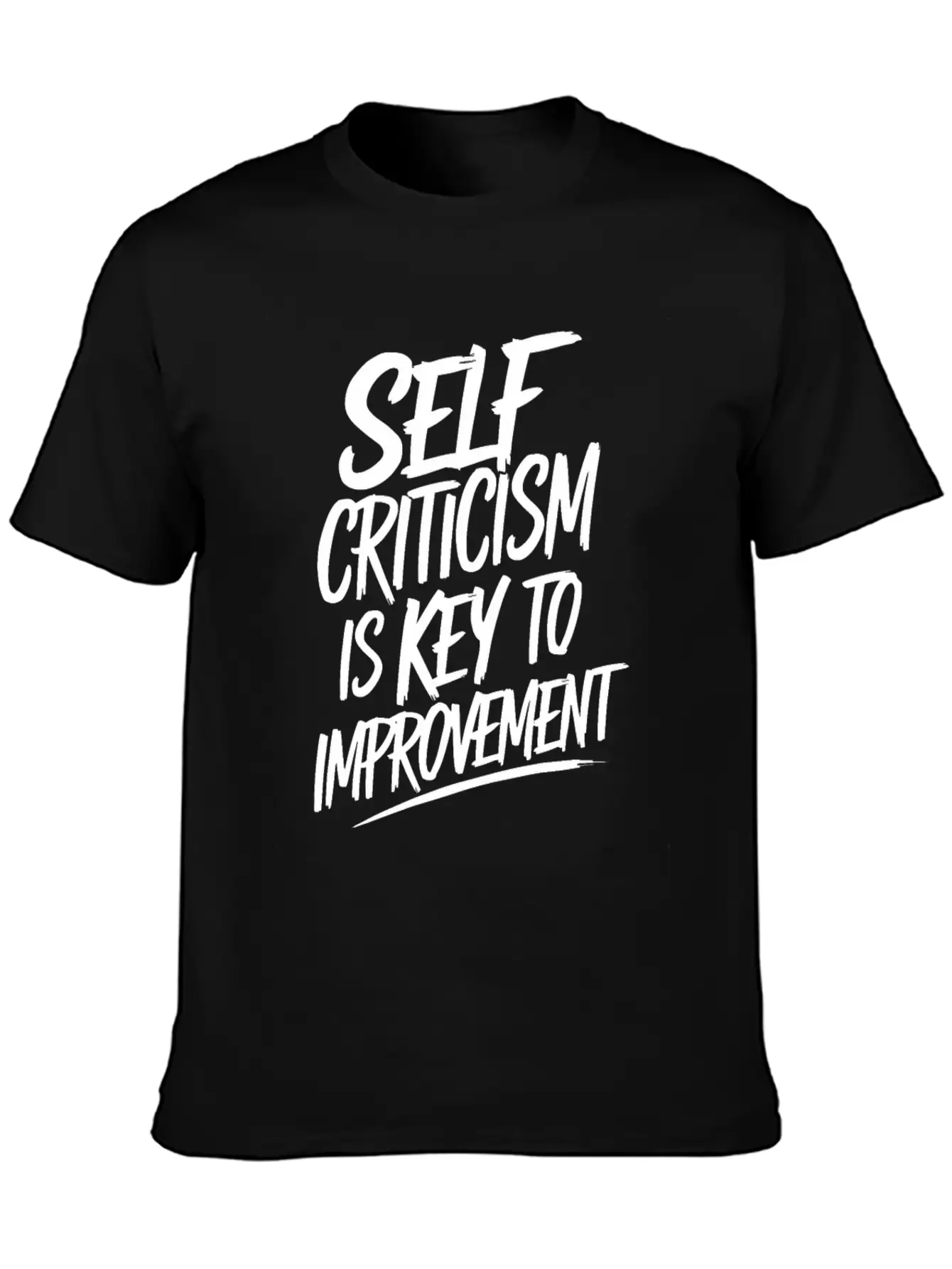 Self Criticism Is Key To Improvement Basic Graphic T-Shirt – Daily Comfort In Soft Cotton