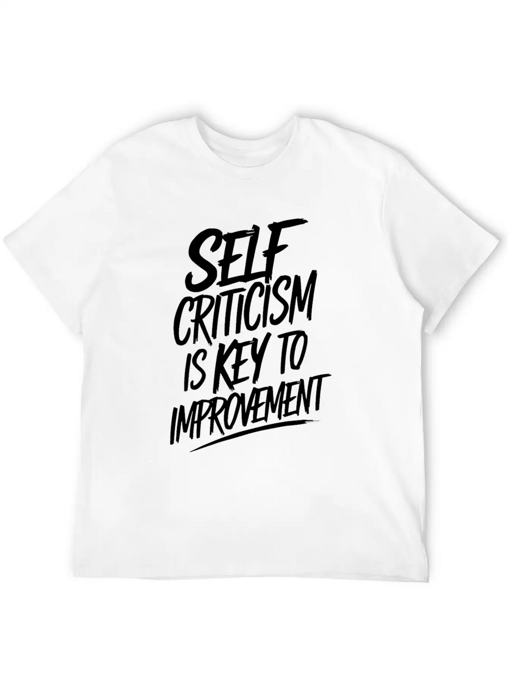 Self Criticism Is Key To Improvement Basic Graphic T-Shirt – Daily Comfort In Soft Cotton