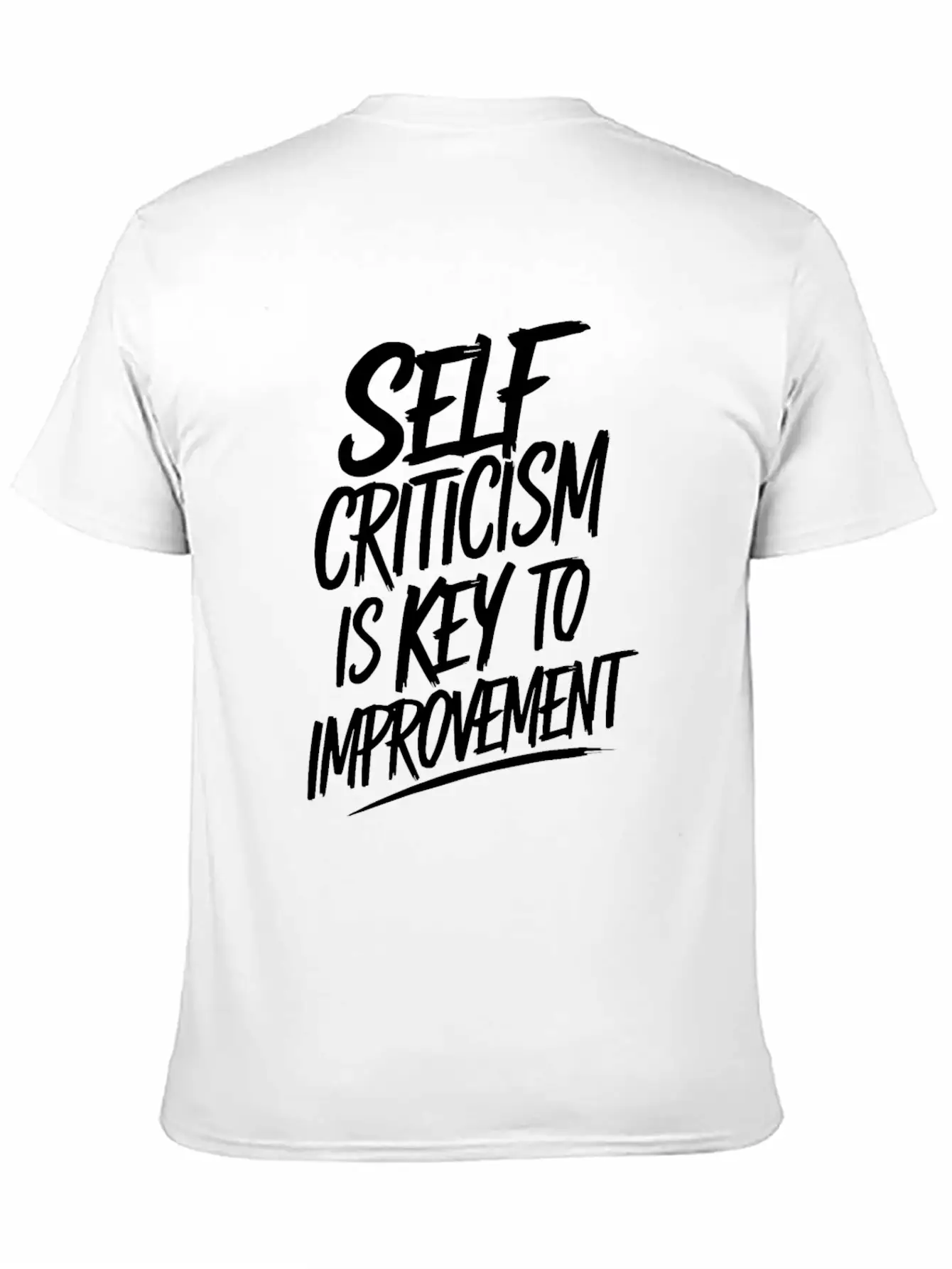 Self Criticism Is Key To Improvement Basic Graphic T-Shirt – Daily Comfort In Soft Cotton