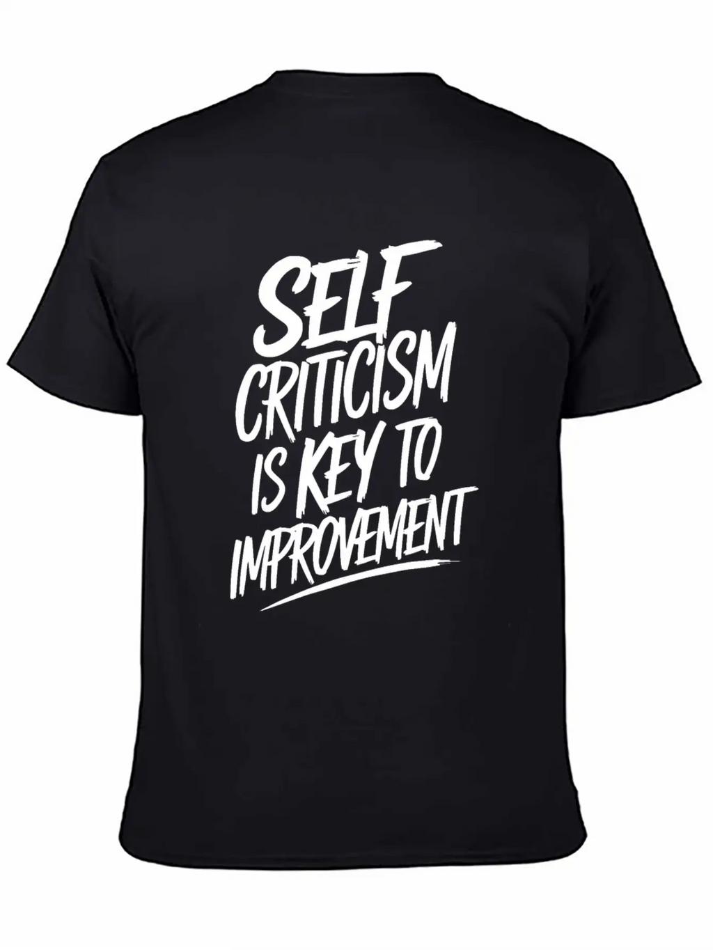Self Criticism Is Key To Improvement Basic Graphic T-Shirt – Daily Comfort In Soft Cotton