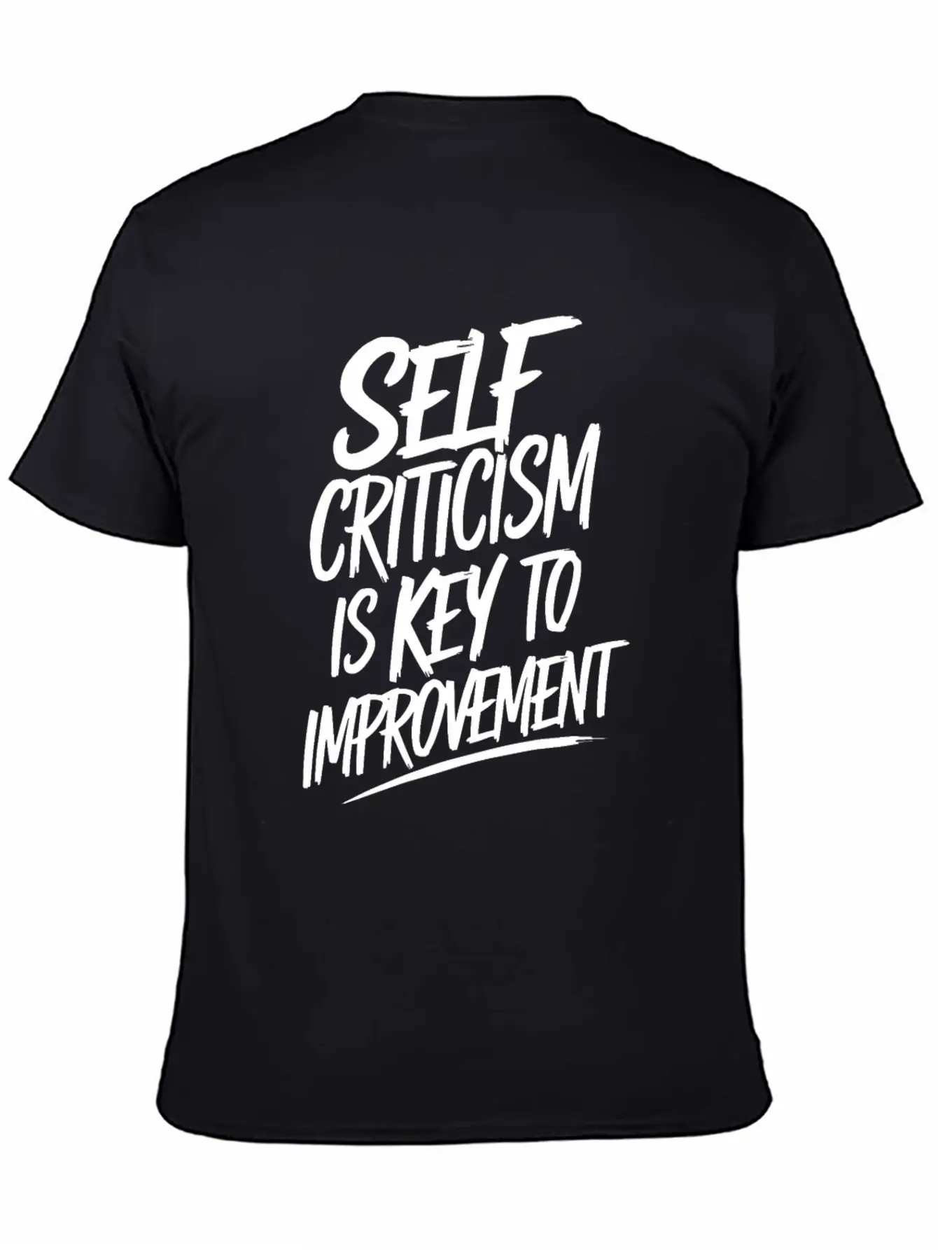 Self Criticism Is Key To Improvement Basic Graphic T-Shirt – Daily Comfort In Soft Cotton