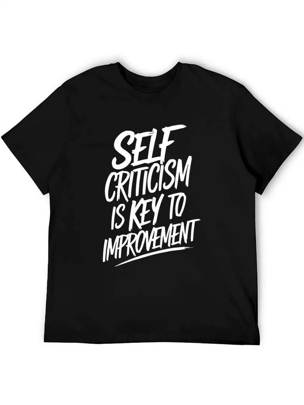 Self Criticism Is Key To Improvement Basic Graphic T-Shirt – Daily Comfort In Soft Cotton