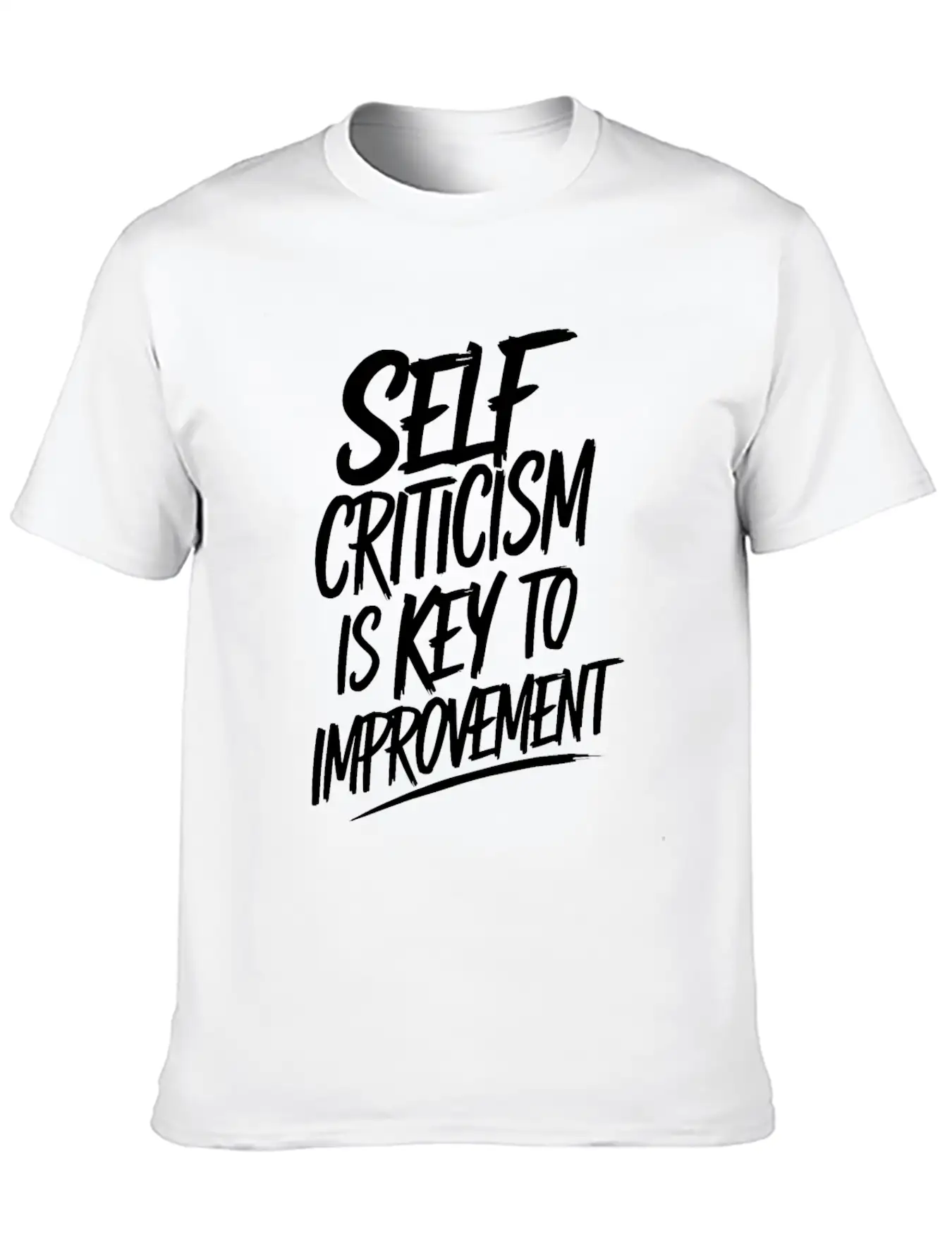Self Criticism Is Key To Improvement Basic Graphic T-Shirt – Daily Comfort In Soft Cotton
