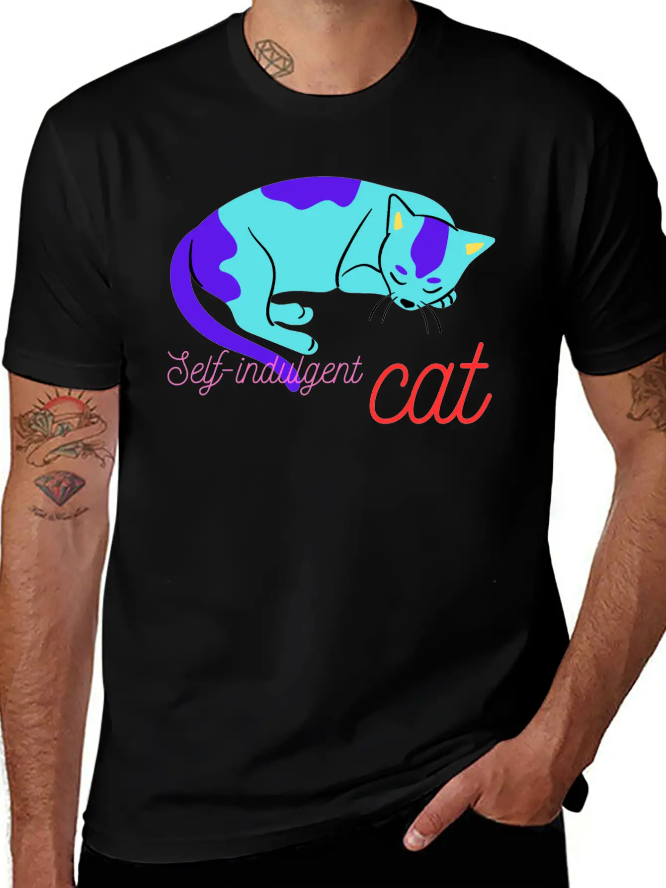 Self Indulgent Cat Stylish Everyday T-Shirt – Unisex Basic Cotton Tee