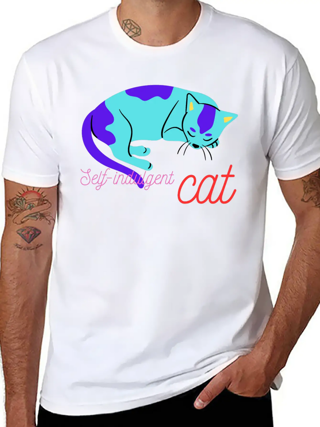 Self Indulgent Cat Stylish Everyday T-Shirt – Unisex Basic Cotton Tee