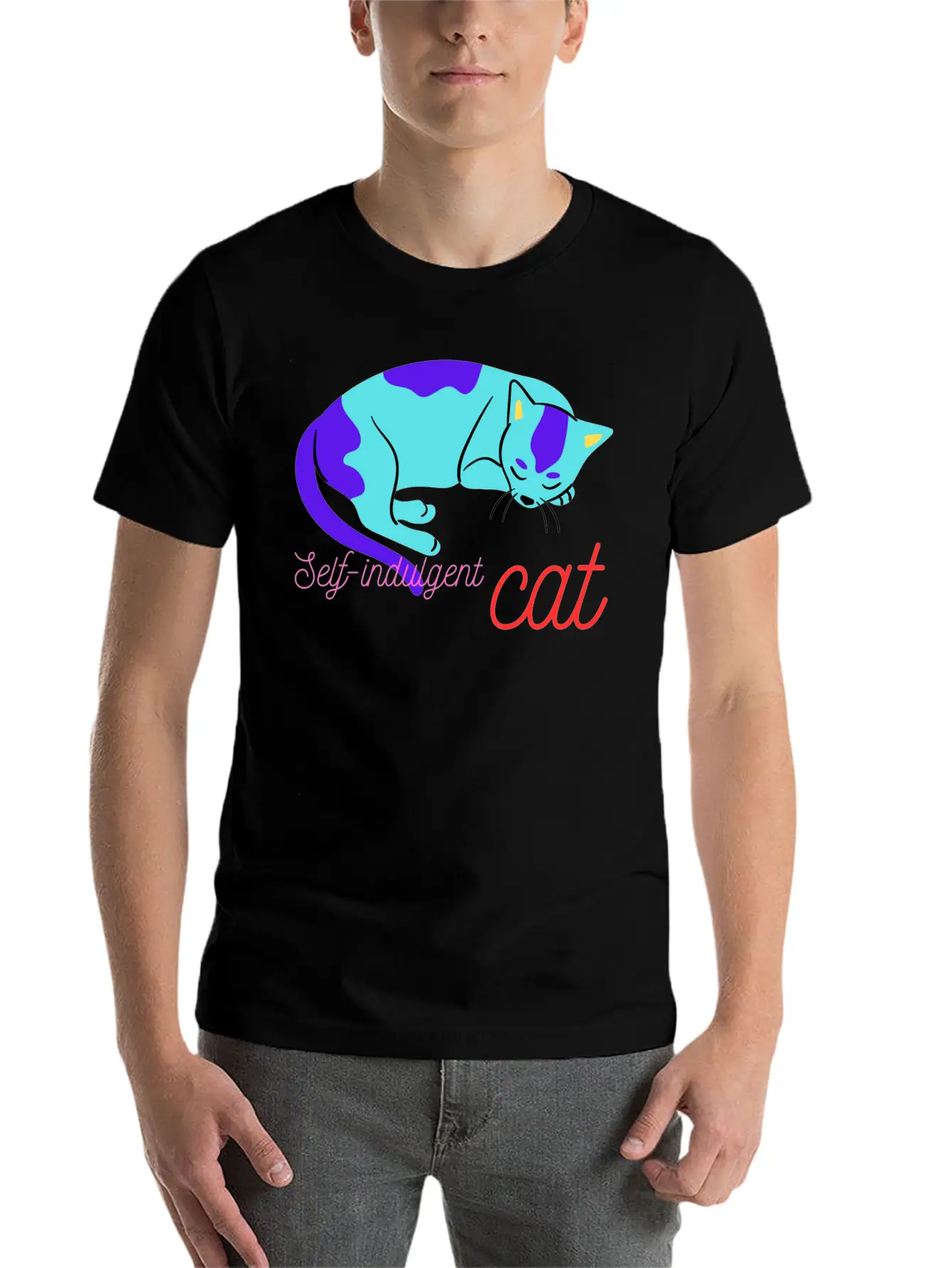 Self Indulgent Cat Stylish Everyday T-Shirt – Unisex Basic Cotton Tee