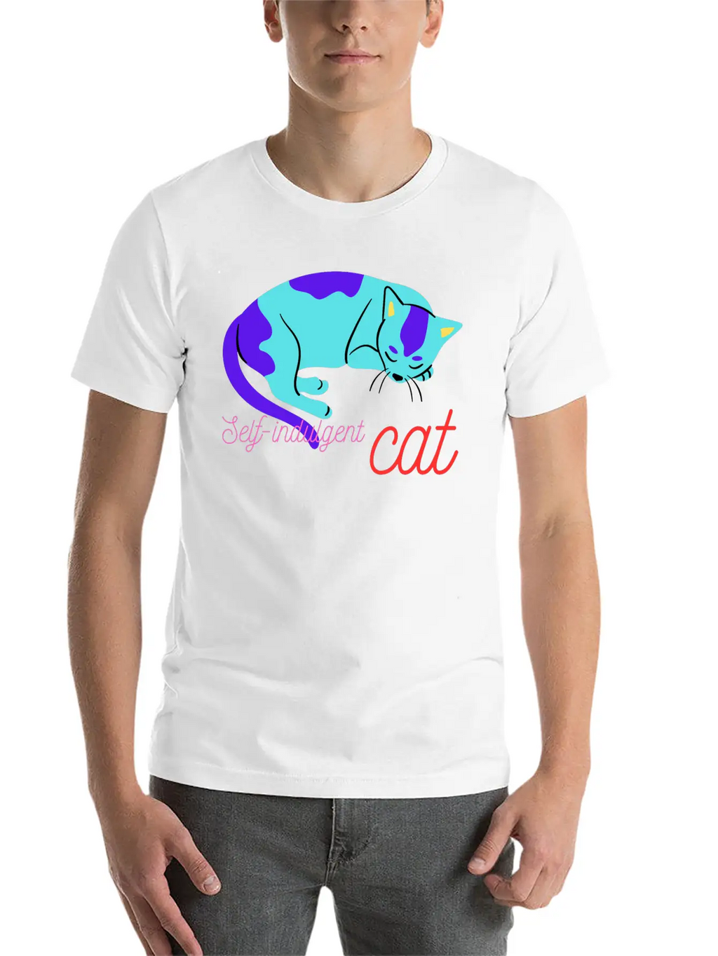 Self Indulgent Cat Stylish Everyday T-Shirt – Unisex Basic Cotton Tee