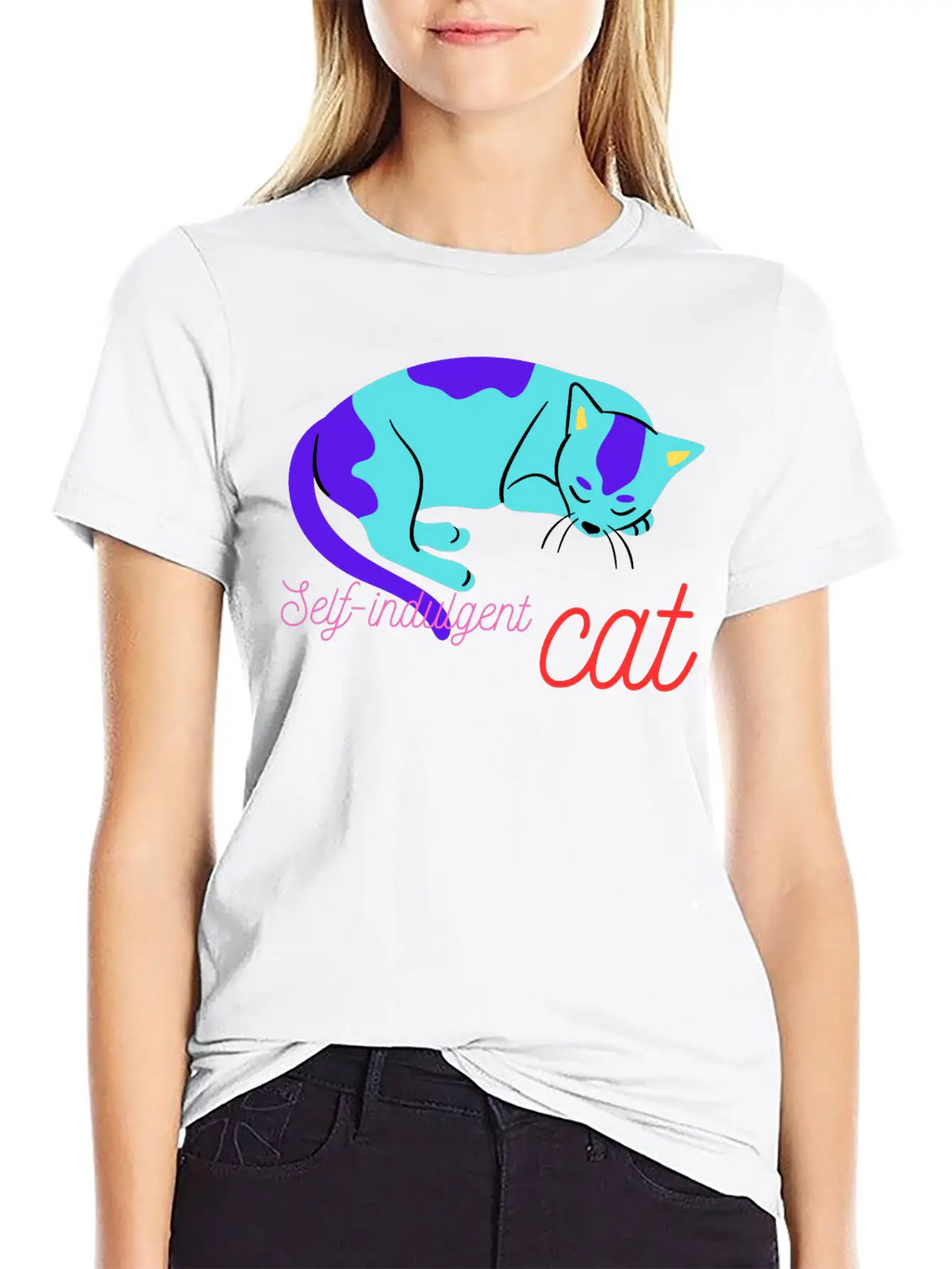 Self Indulgent Cat Stylish Everyday T-Shirt – Unisex Basic Cotton Tee