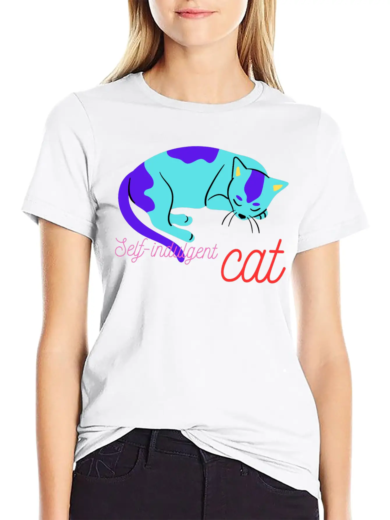 Self Indulgent Cat Stylish Everyday T-Shirt – Unisex Basic Cotton Tee