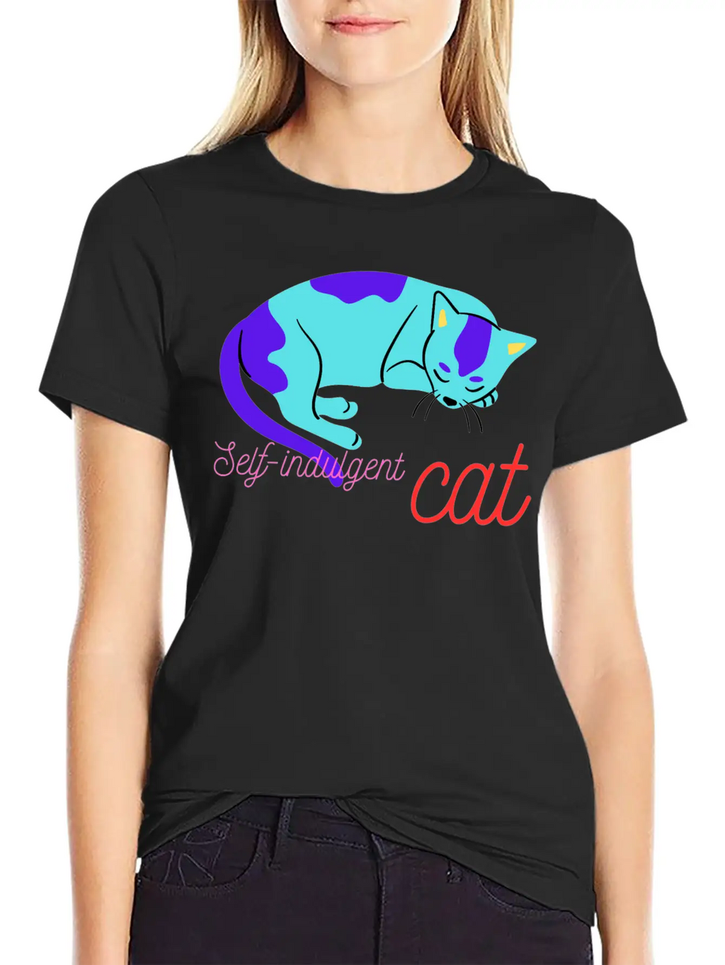 Self Indulgent Cat Stylish Everyday T-Shirt – Unisex Basic Cotton Tee