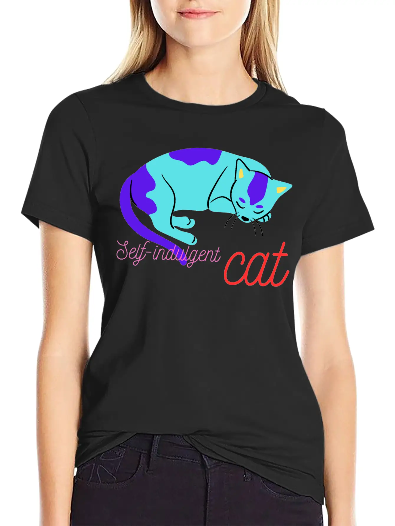Self Indulgent Cat Stylish Everyday T-Shirt – Unisex Basic Cotton Tee
