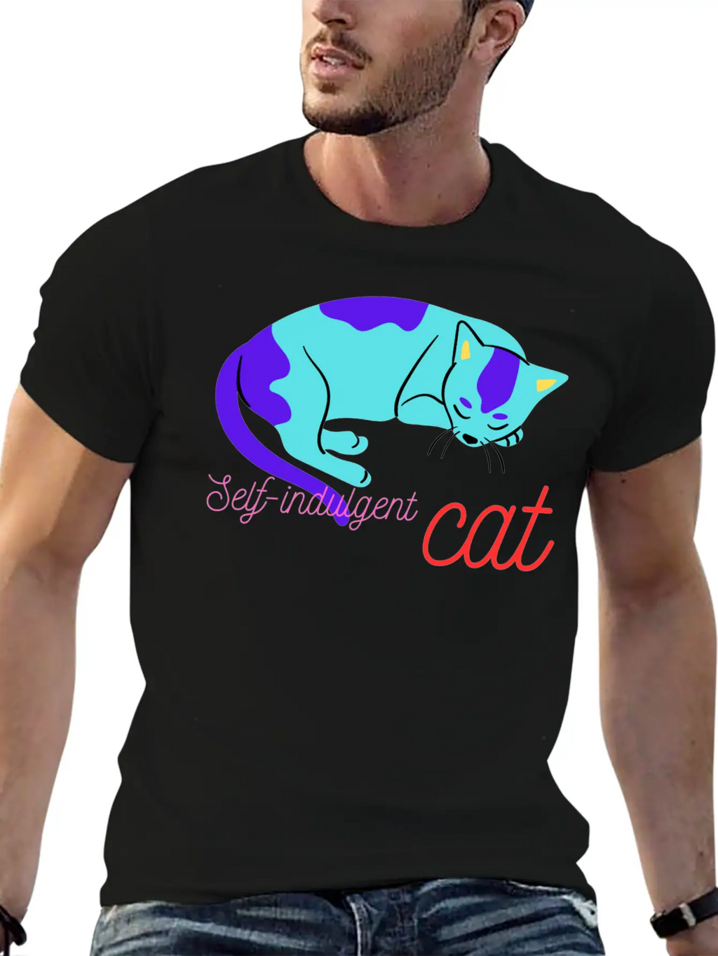 Self Indulgent Cat Stylish Everyday T-Shirt – Unisex Basic Cotton Tee