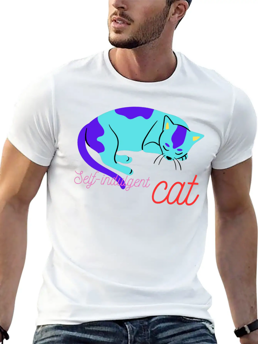 Self Indulgent Cat Stylish Everyday T-Shirt – Unisex Basic Cotton Tee
