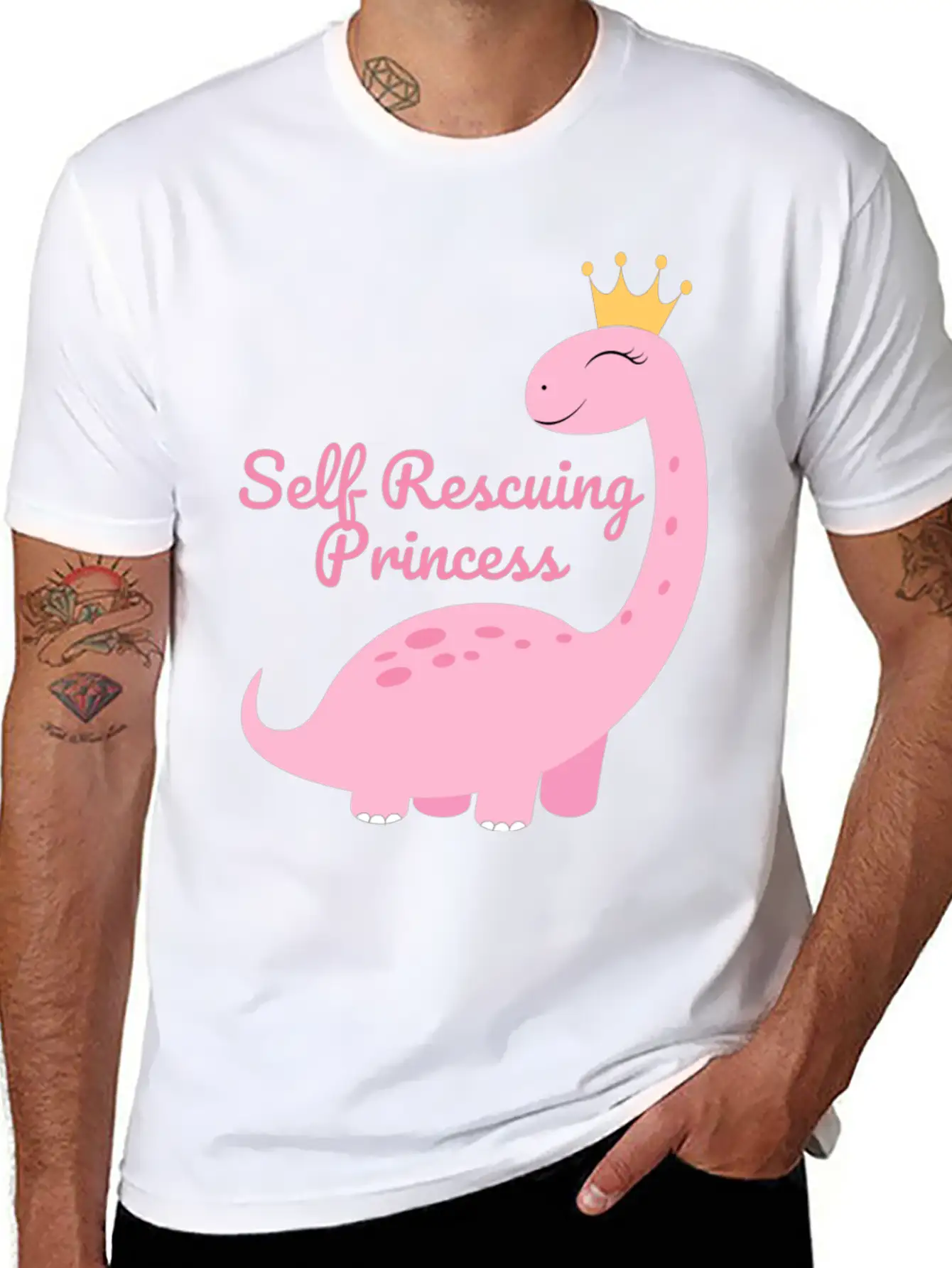 Self Rescuing Princess Unisex Casual T-Shirt – Clean Design For Daily Comfort
