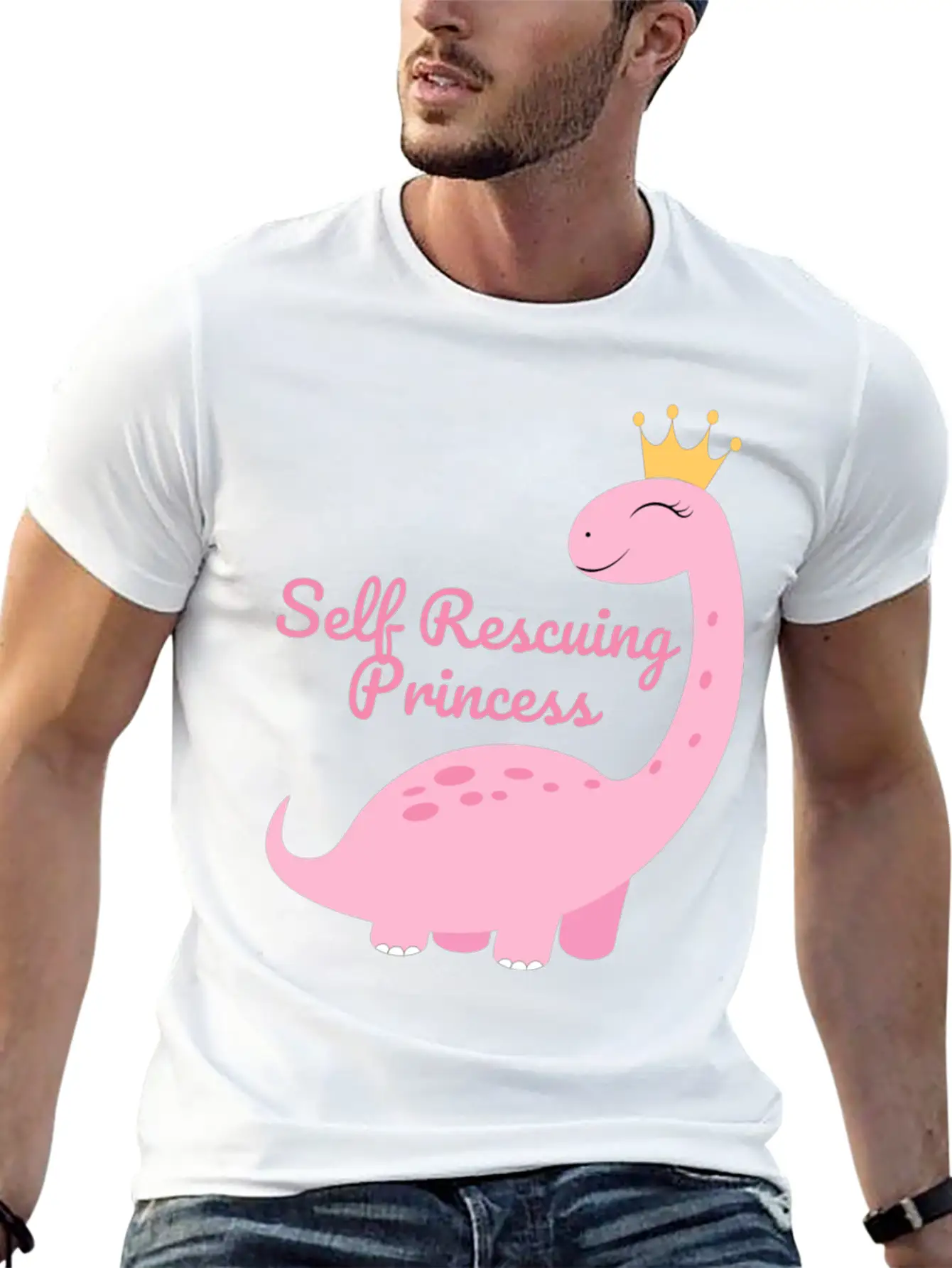 Self Rescuing Princess Unisex Casual T-Shirt – Clean Design For Daily Comfort