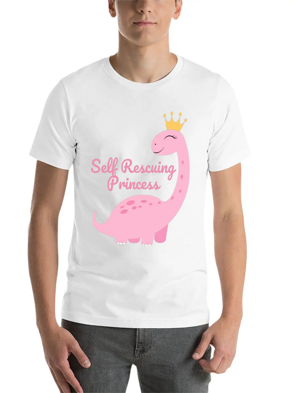 Self Rescuing Princess Unisex Casual T-Shirt – Clean Design For Daily Comfort