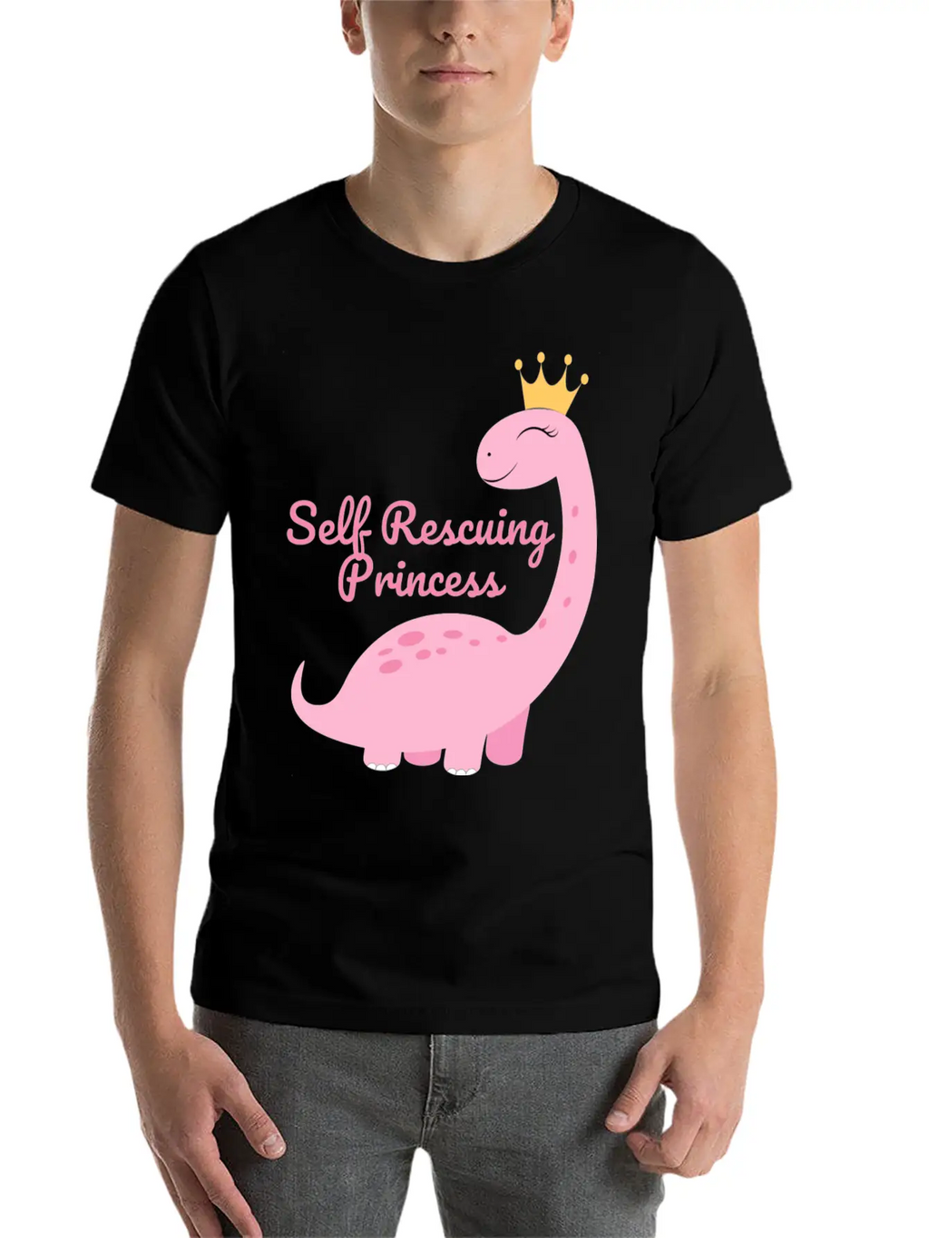 Self Rescuing Princess Unisex Casual T-Shirt – Clean Design For Daily Comfort