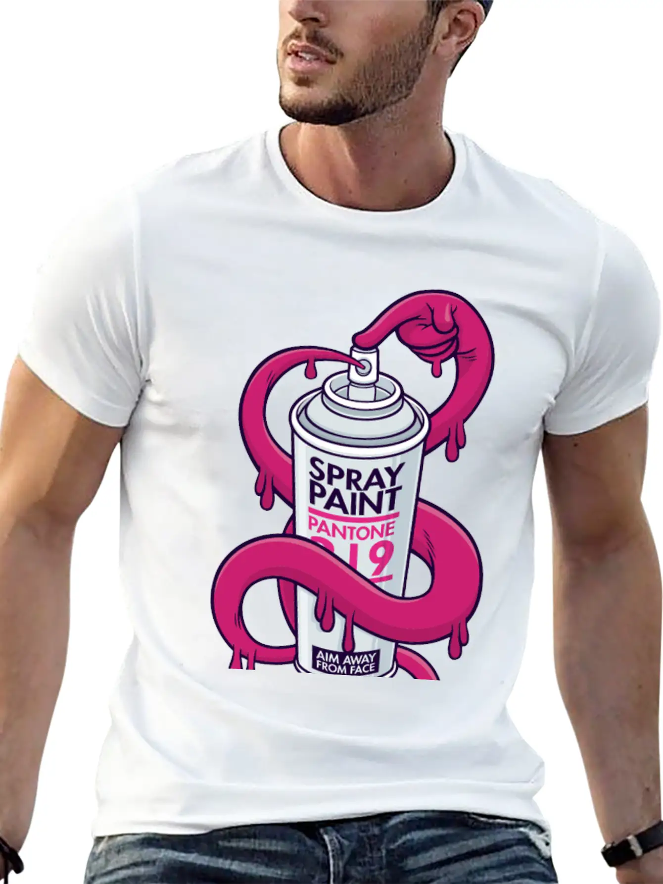 Self Spray Can Unisex Casual T-Shirt – Clean Design For Daily Comfort