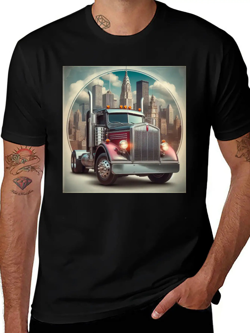 Semi Truck Relaxed Everyday Tee – Lightweight And Durable Cotton