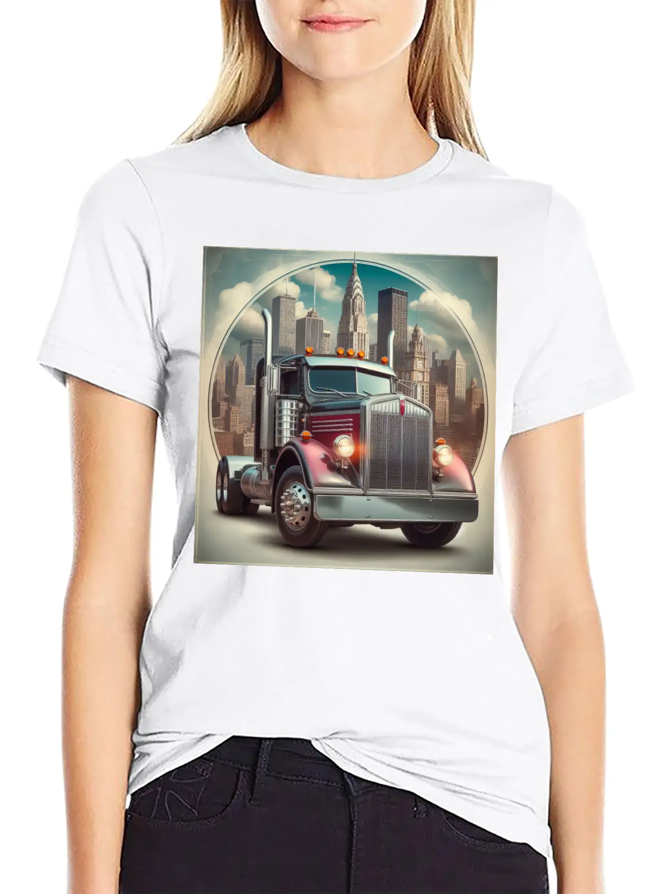 Semi Truck Relaxed Everyday Tee – Lightweight And Durable Cotton