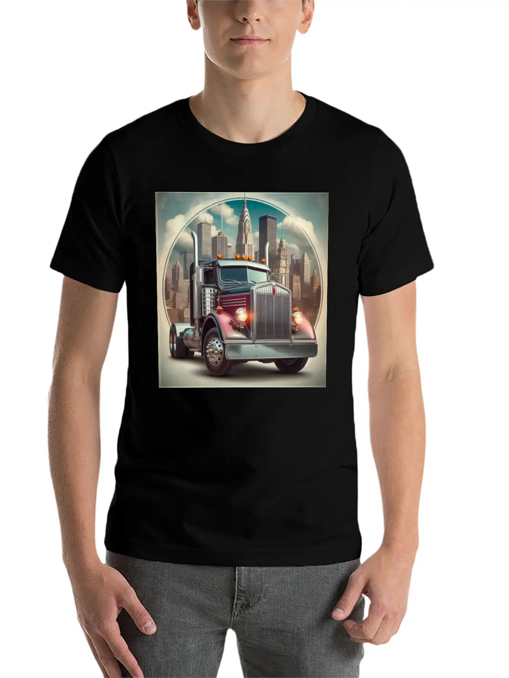 Semi Truck Relaxed Everyday Tee – Lightweight And Durable Cotton