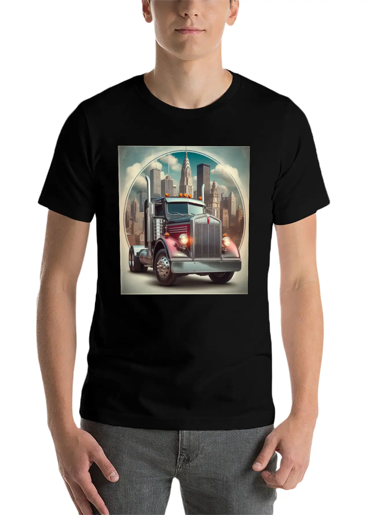 Semi Truck Relaxed Everyday Tee – Lightweight And Durable Cotton