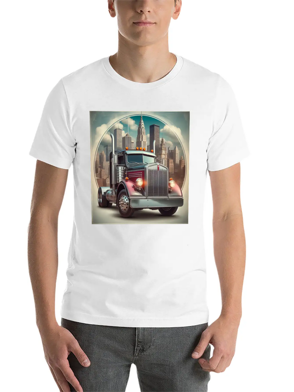 Semi Truck Relaxed Everyday Tee – Lightweight And Durable Cotton