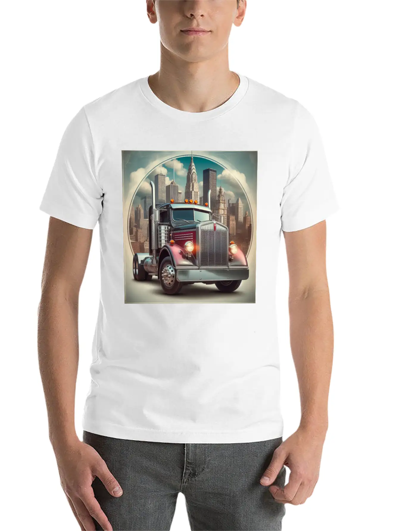 Semi Truck Relaxed Everyday Tee – Lightweight And Durable Cotton