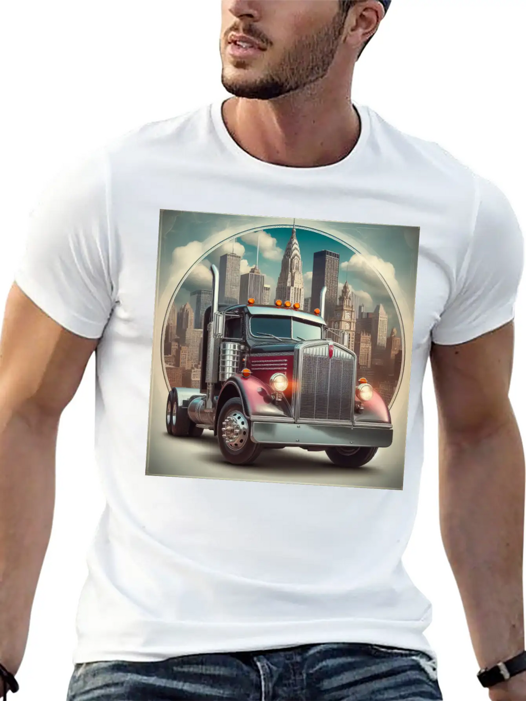 Semi Truck Relaxed Everyday Tee – Lightweight And Durable Cotton