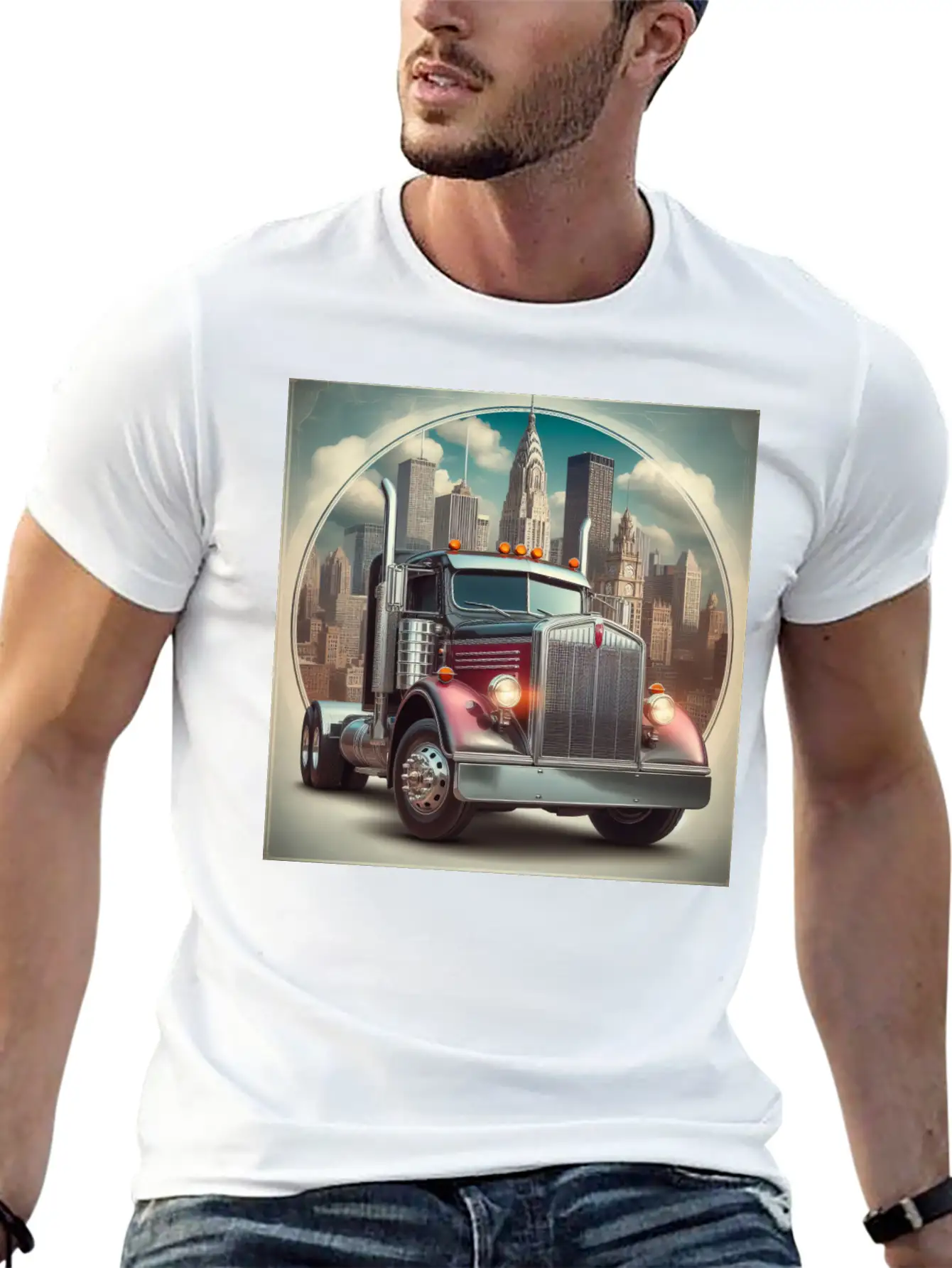 Semi Truck Relaxed Everyday Tee – Lightweight And Durable Cotton